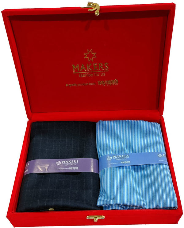 Raymond Cotton Blend Checkered Shirt & Trouser Fabric