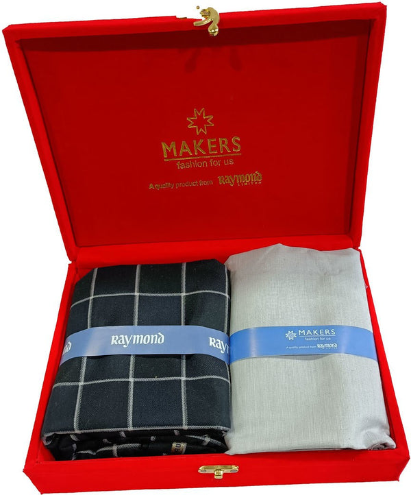 Raymond Cotton Blend Checkered Shirt & Trouser Fabric