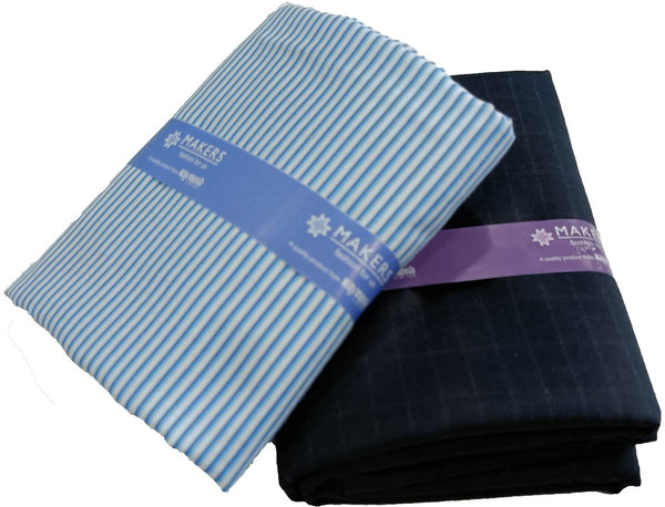 Raymond Cotton Blend Checkered Shirt & Trouser Fabric