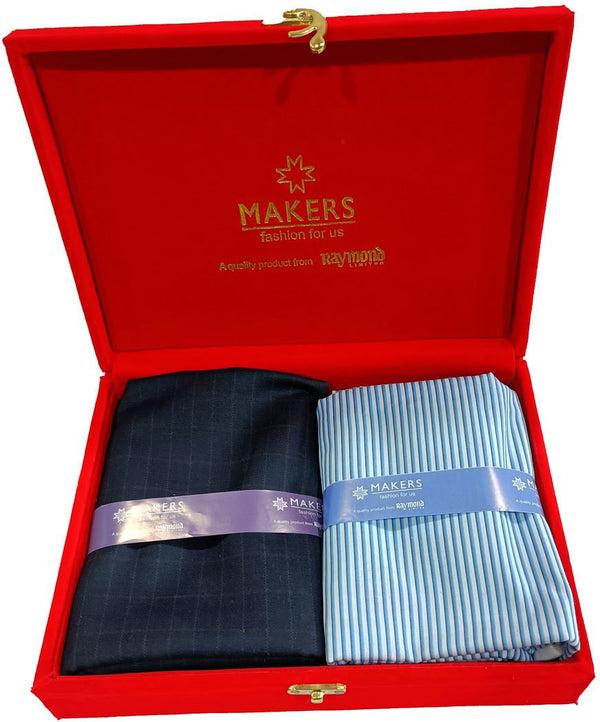 Raymond Cotton Blend Checkered Shirt & Trouser Fabric