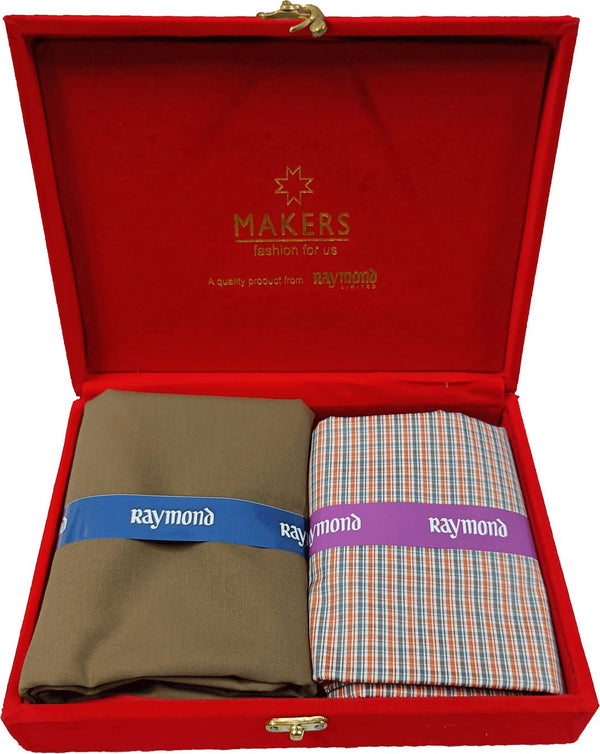 Raymond Cotton Blend Checkered Shirt & Trouser Fabric
