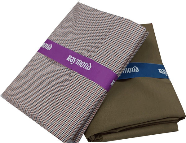 Raymond Cotton Blend Checkered Shirt & Trouser Fabric