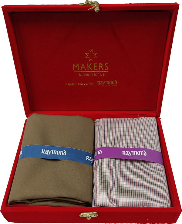 Raymond Cotton Blend Checkered Shirt & Trouser Fabric