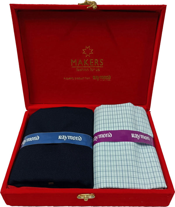 Raymond Cotton Blend Checkered Shirt & Trouser Fabric
