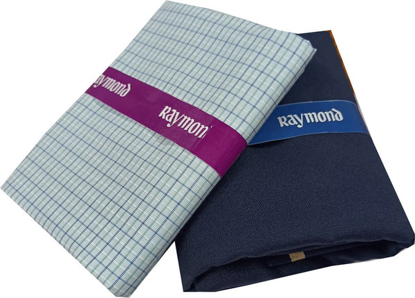 Raymond Cotton Blend Checkered Shirt & Trouser Fabric