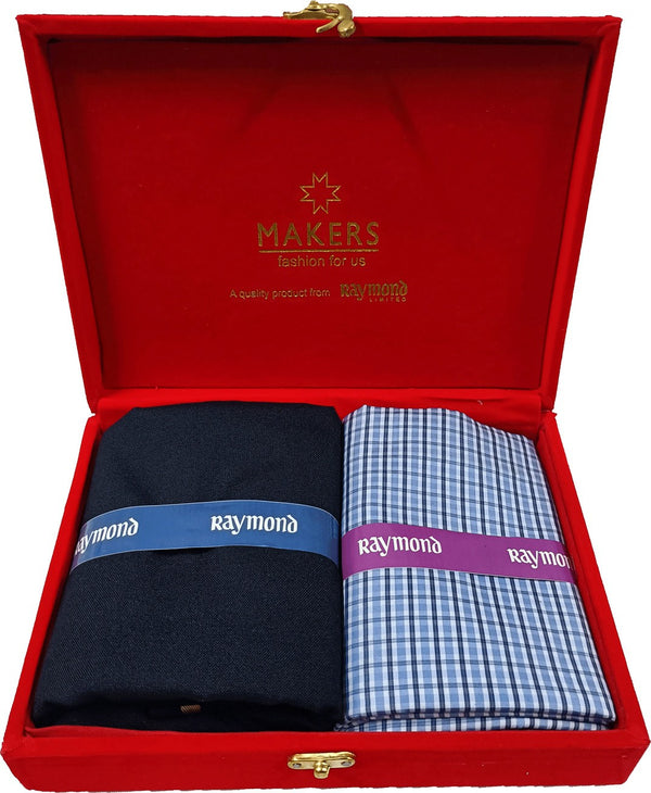 Raymond Cotton Blend Checkered Shirt & Trouser Fabric