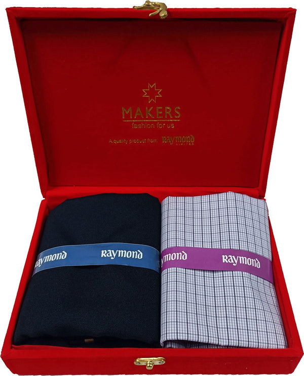 Raymond Cotton Blend Checkered Shirt & Trouser Fabric