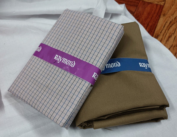 Raymond Cotton Blend Checkered Shirt & Trouser Fabric