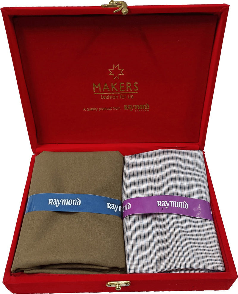 Raymond Cotton Blend Checkered Shirt & Trouser Fabric