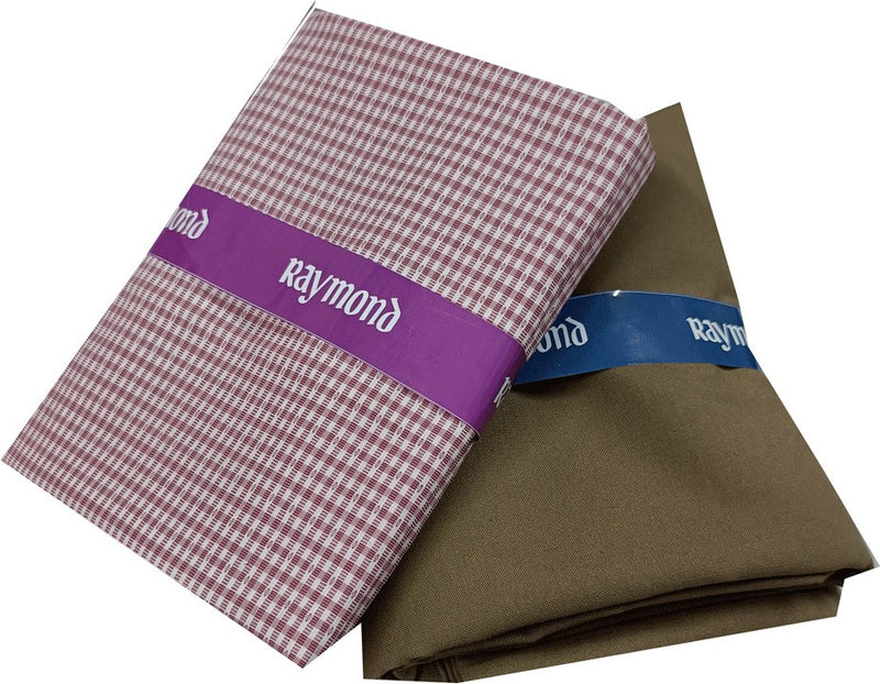 Raymond Cotton Blend Checkered Shirt & Trouser Fabric