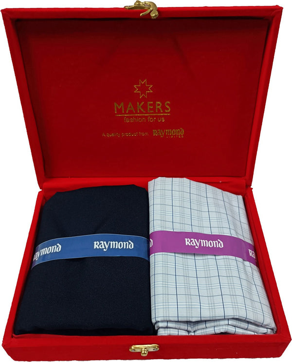 Raymond Cotton Blend Checkered Shirt & Trouser Fabric