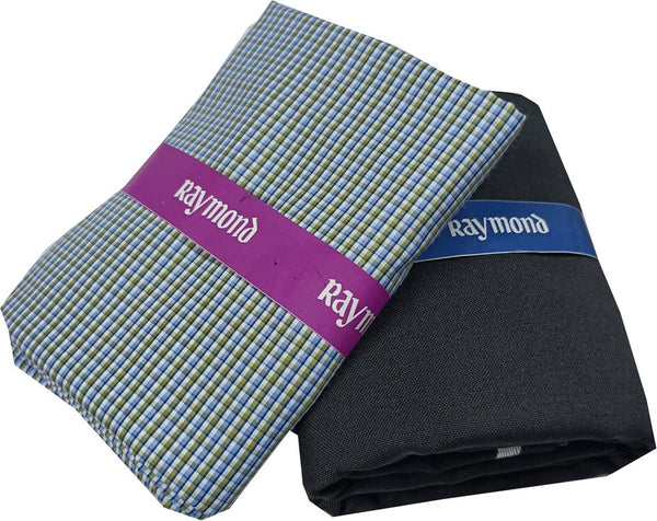 Raymond Cotton Blend Checkered Shirt & Trouser Fabric
