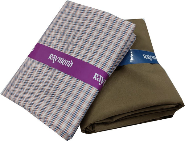 Raymond Cotton Blend Checkered Shirt & Trouser Fabric