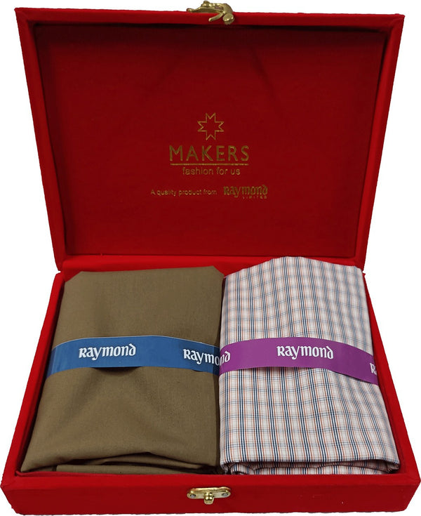 Raymond Cotton Blend Checkered Shirt & Trouser Fabric
