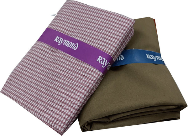 Raymond Cotton Blend Checkered Shirt & Trouser Fabric