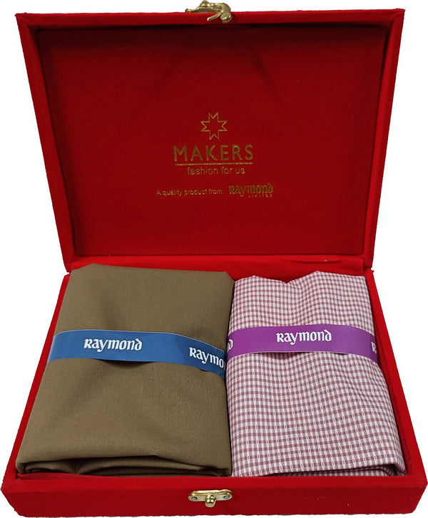 Raymond Cotton Blend Checkered Shirt & Trouser Fabric