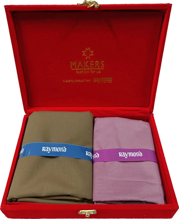 Raymond Cotton Blend Checkered Shirt & Trouser Fabric