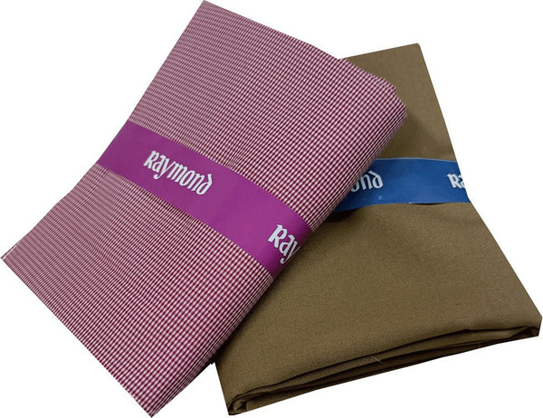 Raymond Cotton Blend Checkered Shirt & Trouser Fabric