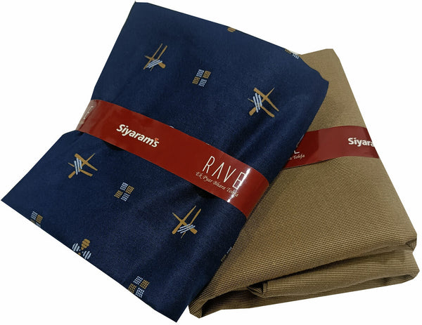 Siyaram"s Cotton Blend Printed Shirt & Trouser Fabric
