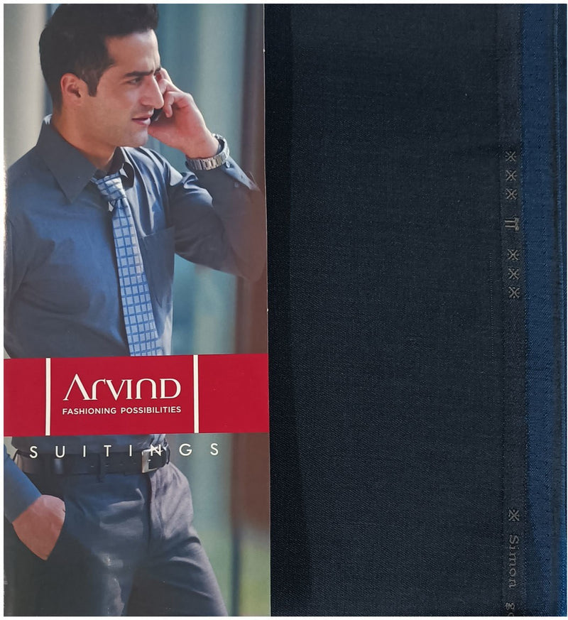 Arvind Polycotton Solid Trouser Fabric