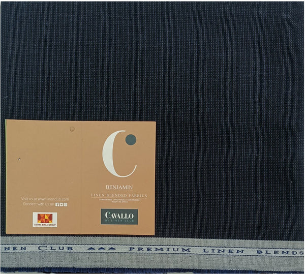 Linen Club Linen Self Design Trouser Fabric