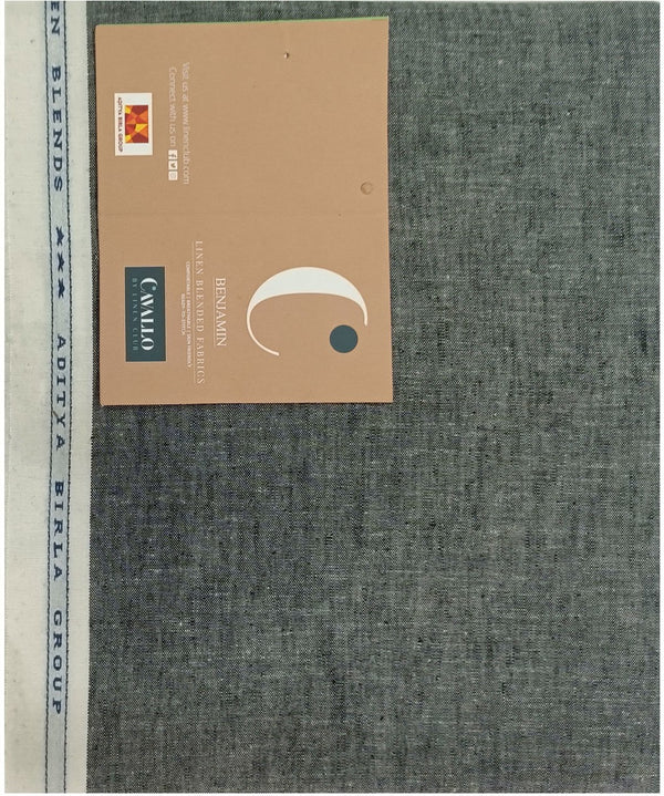 Linen Club Linen Self Design Trouser Fabric