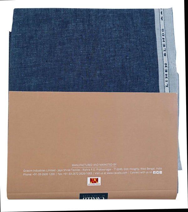 Linen Club Linen Self Design Trouser Fabric
