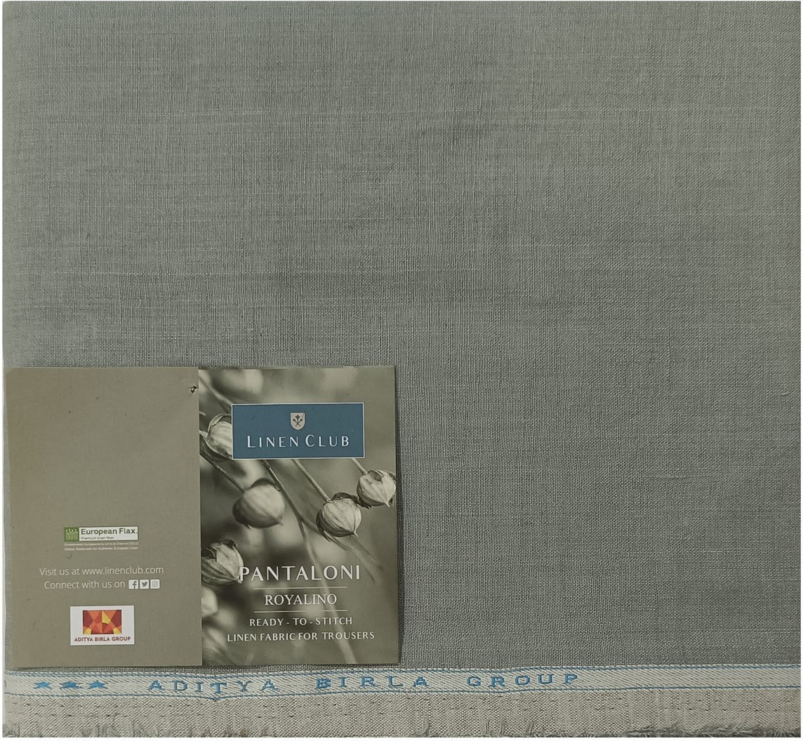 Linen Club Linen Self Design Trouser Fabric – Mansfab