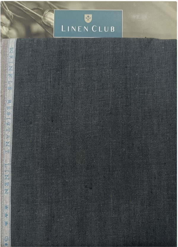 Linen Club Linen Self Design Trouser Fabric