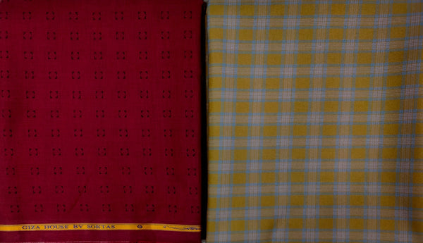 Mansfab Cotton Blend Printed Shirt & Trouser Fabric