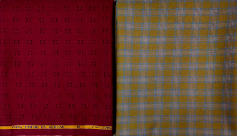 Mansfab Cotton Blend Printed Shirt & Trouser Fabric