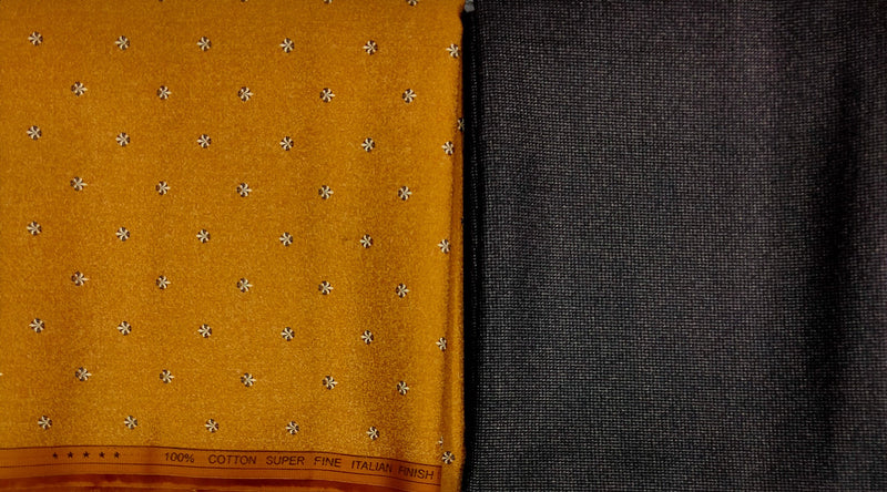 Mansfab Cotton Blend Printed Shirt & Trouser Fabric