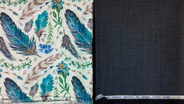 Mansfab Cotton Blend Printed Shirt & Trouser Fabric