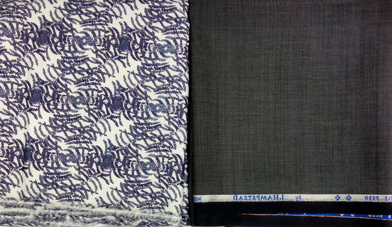 Mansfab Cotton Blend Checkered, Printed Shirt & Trouser Fabric