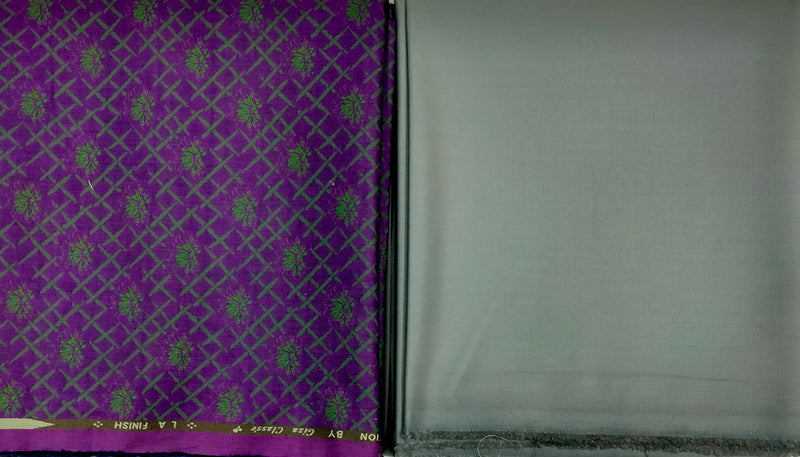 Mansfab Cotton Blend Checkered Shirt & Trouser Fabric