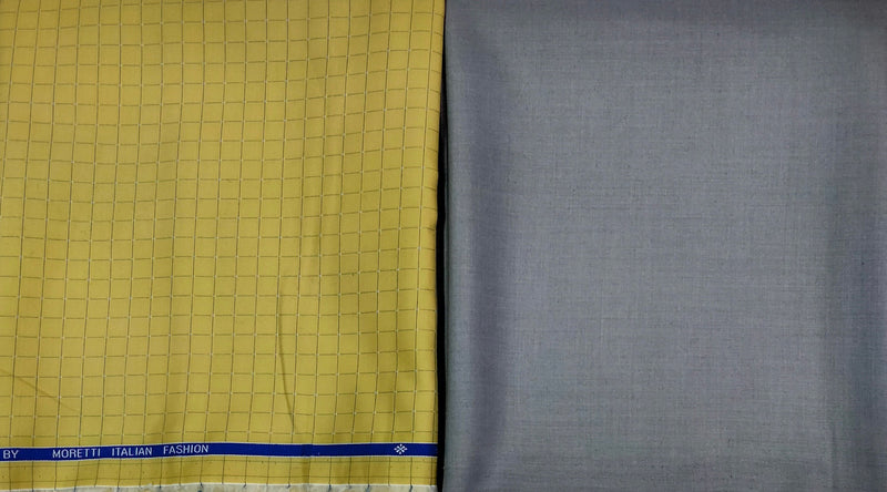 Mansfab Cotton Blend Self Design Shirt & Trouser Fabric