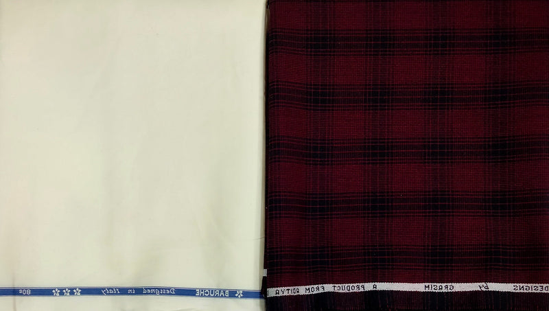Mansfab Cotton Blend Solid Shirt & Trouser Fabric