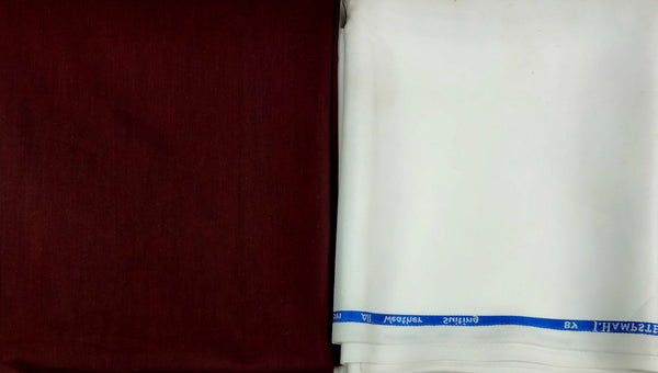 Mansfab Cotton Blend Solid Shirt & Trouser Fabric