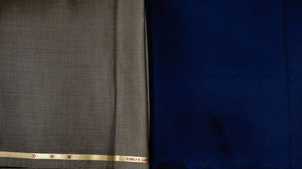 Mansfab Cotton Blend Self Design Shirt & Trouser Fabric