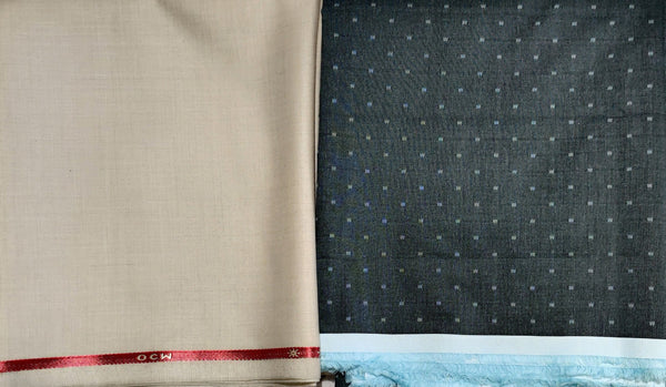 Mansfab Cotton Blend Solid Shirt & Trouser Fabric