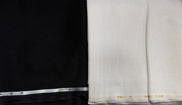 Mansfab Cotton Blend Solid, Printed Shirt & Trouser Fabric
