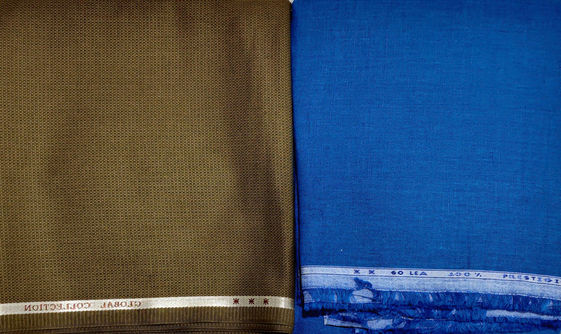 Mansfab Cotton Blend Solid Shirt & Trouser Fabric