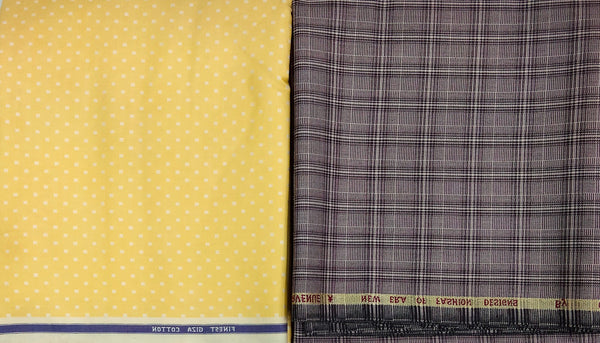 Mansfab Cotton Blend Solid Shirt & Trouser Fabric
