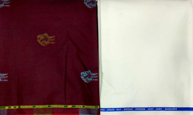 Mansfab Cotton Blend Solid Shirt & Trouser Fabric