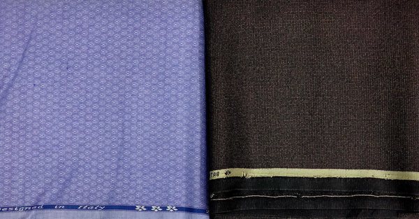 Mansfab Cotton Blend Printed Shirt & Trouser Fabric