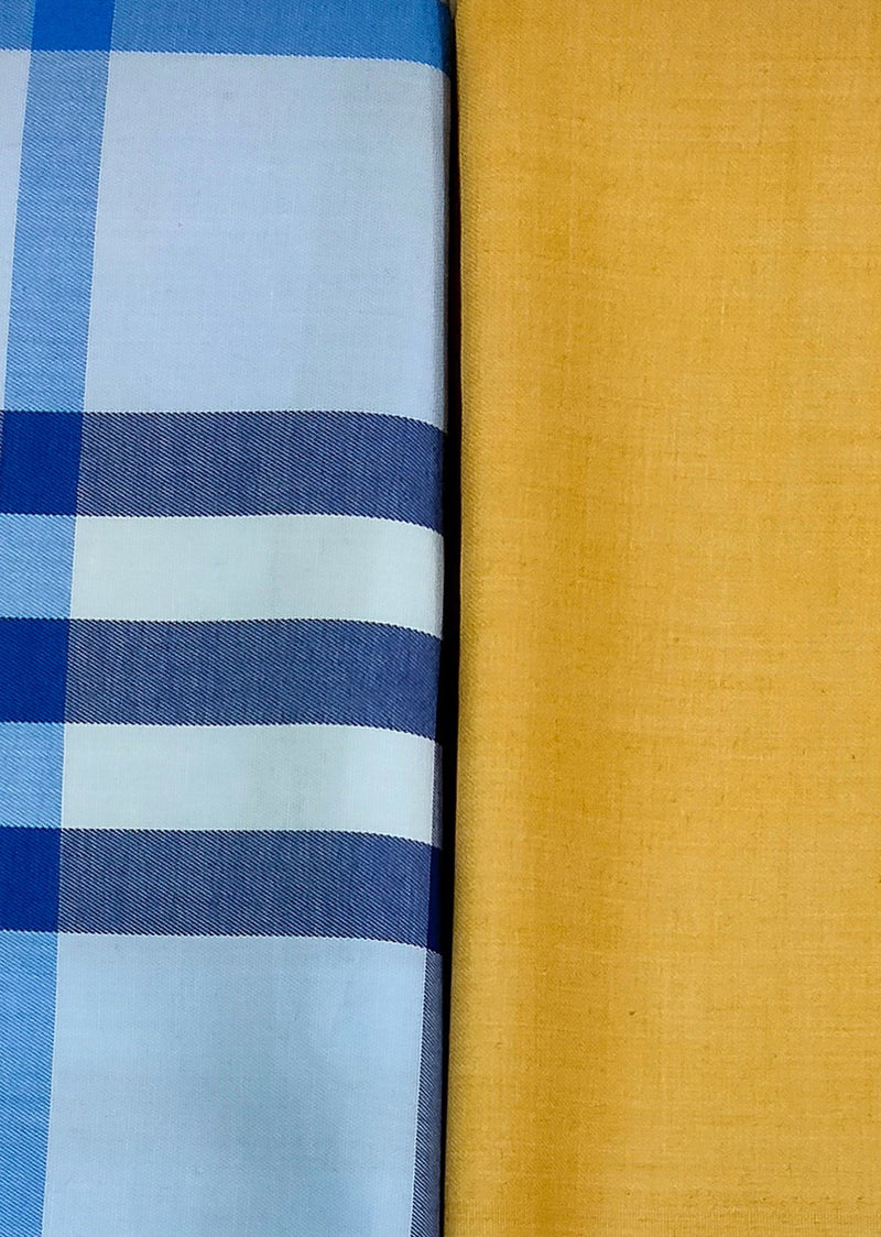 Mansfab Cotton Blend Checkered Shirt & Trouser Fabric