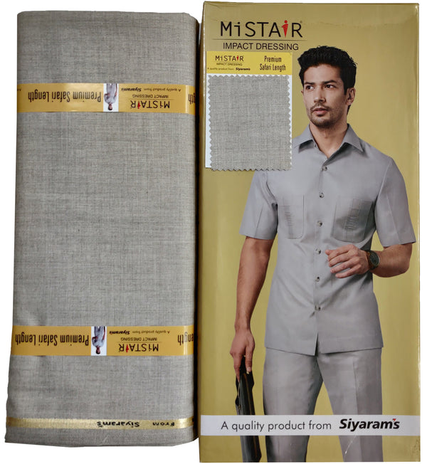 Mansfab Brocade Solid Safari Fabric  (Unstitched)-0010