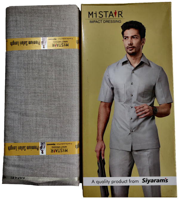 Mansfab Brocade Solid Safari Fabric  (Unstitched)-0017